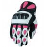 GUANTES DE PIEL PARA MOTO LVX33-RACER / (MUJER) con protecciones MARCA LOVO