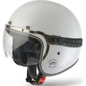 CASCO AIROH JET GARAGE COLOR BLANCO BRILLO