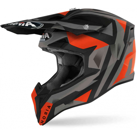 Casco Airoh Wraap Sequel - Gris/Naranja Mate