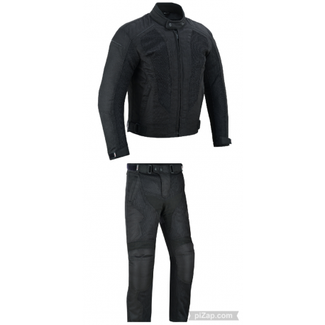 TRAJE DE CORDURA COMPUESTO POR CHAQUETA DE VERANO PERFORADO LVKS90-LITE + PANTALONES DE VERANO PERFORADO UNISEX LOVO®