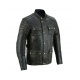 CHAQUETA DE CUERO LVZC68-VINTAGE PARA MOTO DE LONGITUD 3/4 (UNISEX) LOVO®