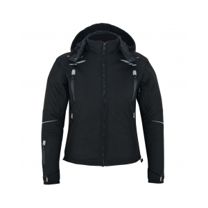 CHAQUETA DE MOTO MUJER SOFTSHELL CON PROTECCIONES Y CAPUCHA DESMONTABLE LVE16-NORTH LOVO®