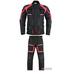 TRAJE DE CORDURA DE HOMBRE COMPUESTO POR CHAQUETA PREMIUM 3/4 DE TRES CAPAS, APTA Y PANTALONES PREMIUM UNISEX LOVO®