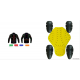 TRAJE DE CORDURA DE HOMBRE COMPUESTO POR CHAQUETA 3/4 LVA42CG_AFRIC-PRO + PANTALONES PREMIUM UNISEX: LOVO®