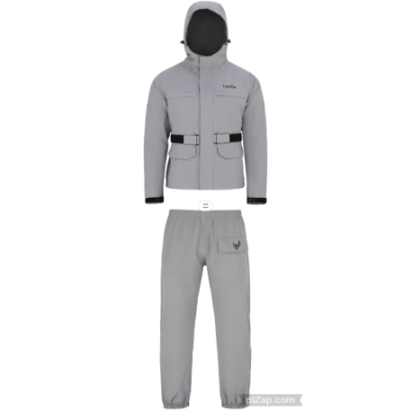 TRAJE DE LLUVIA COMPUESTO POR CHAQUETA IMPERMEABLE Y PANTALONES IMPERMEABLES UNISEX LOVO®