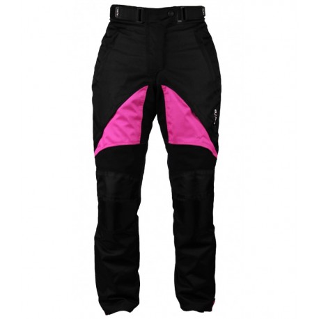 Pantalones para moto de mujer en color rosa